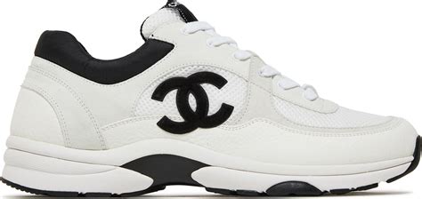 chanel white leather sneaker|chanel white and black sneakers.